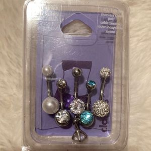 14.G stainless steel belly rings